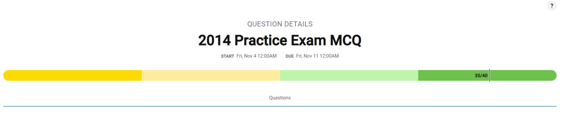 Trimester 1 AP CSP Finals Score